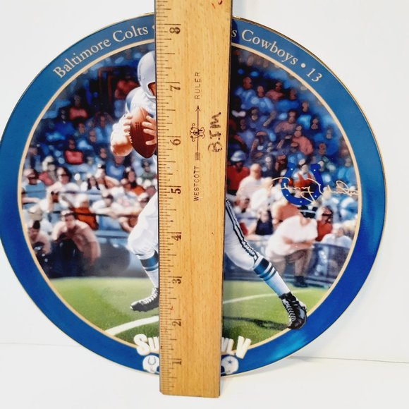 Bradford Exchange Collector Plate, Johnny Unitas Superbowl V Baltimore Colts - Picture 5 of 7